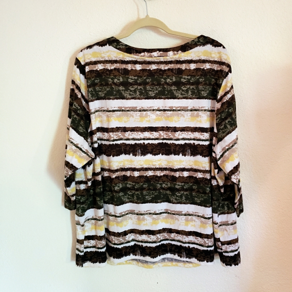 Erika  Striped Top 2X